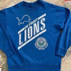 Vintage NFL Detroit Lions Logo Sweatshirt, Retro Detroit Lions Football Shirt